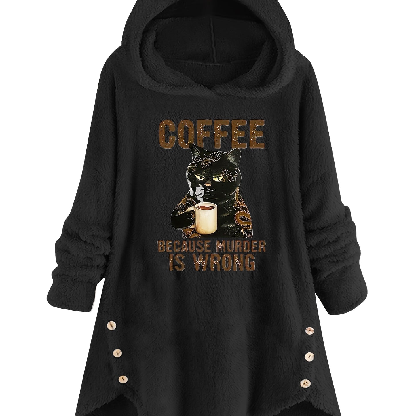 Meowly Coffee Hoodie
