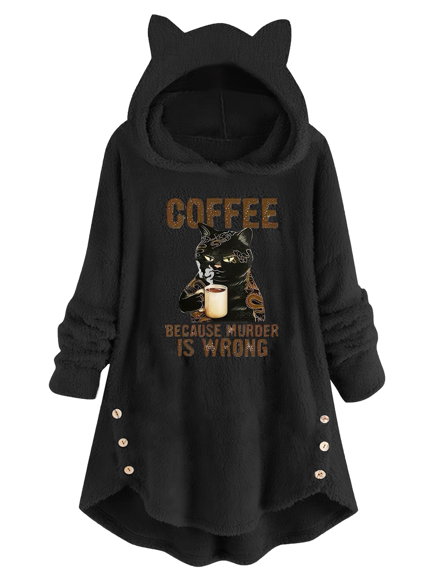 Meowly Coffee Hoodie