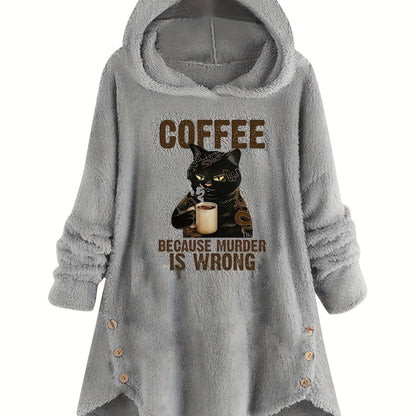 Meowly Coffee Hoodie