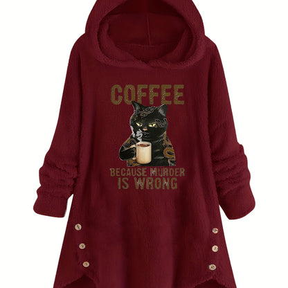 Meowly Coffee Hoodie
