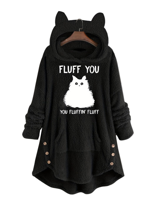 Oversized Meowly Fluff Hoodie
